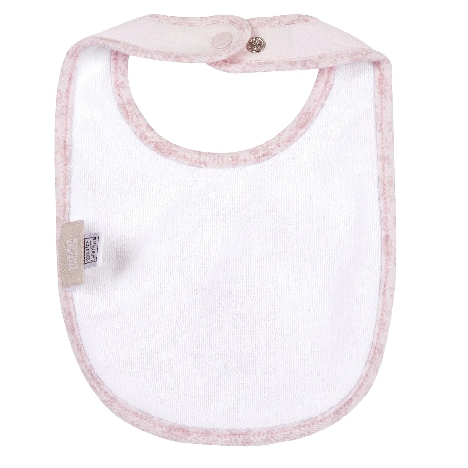 Girls Light Pink Embroidered Bib