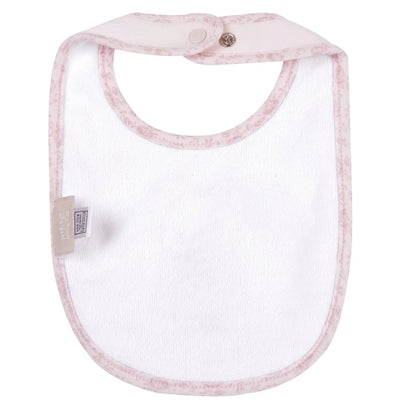 Girls Light Pink Embroidered Bib