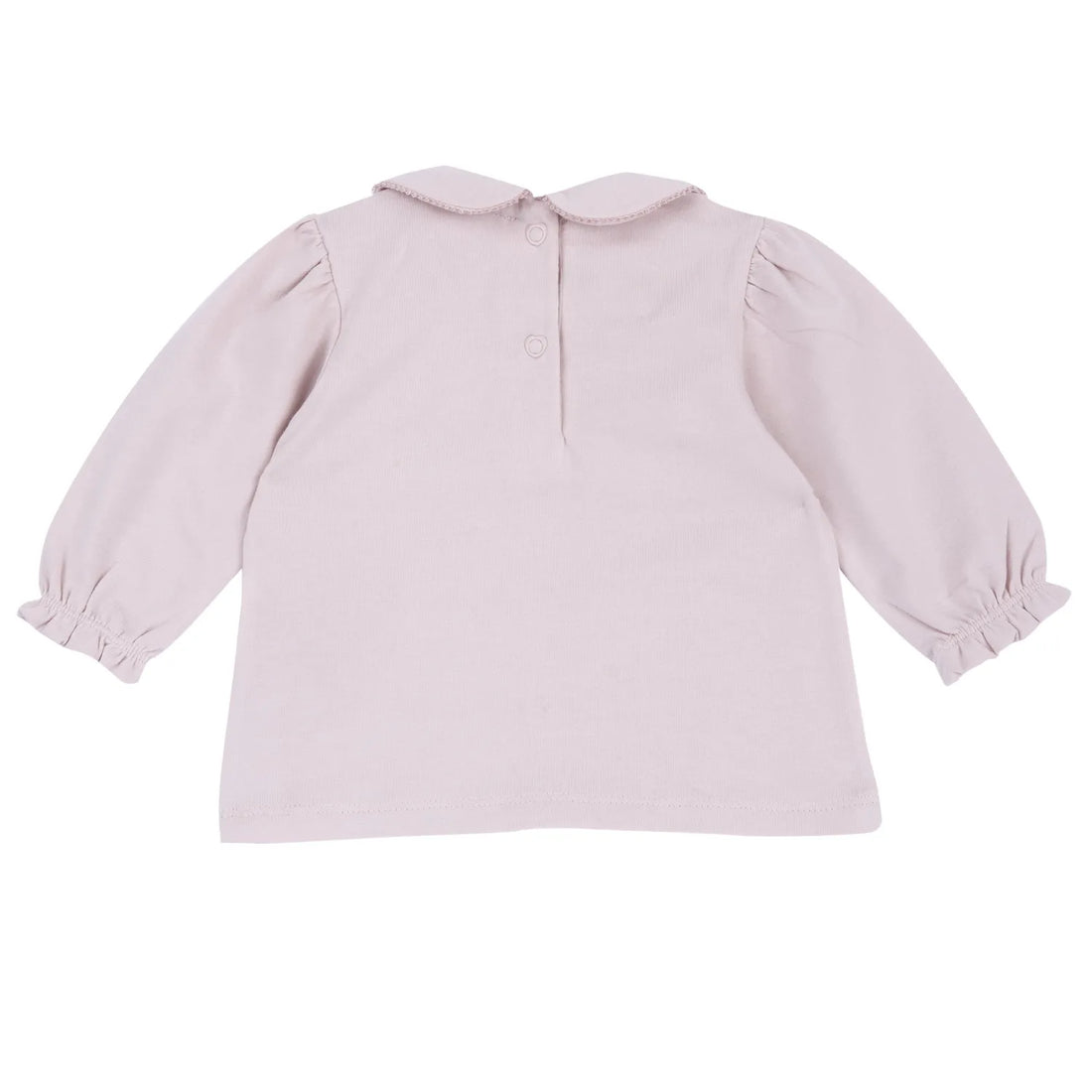 Girls Light Pink Embroidered Long Sleeve Top