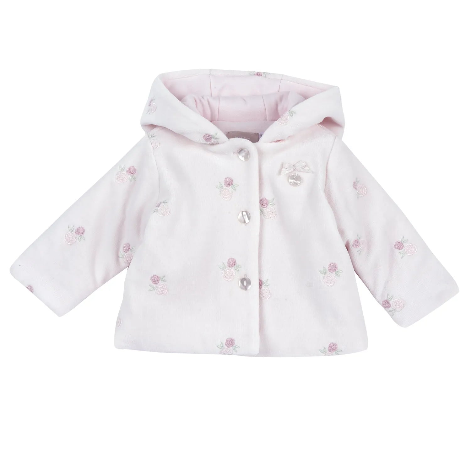 Girls Light Pink Embroidered Sweatshirt