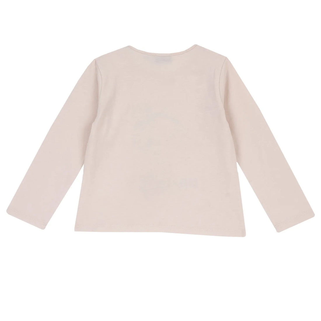 Girls Light Pink Graphic Printed Long Sleeve T-shirt