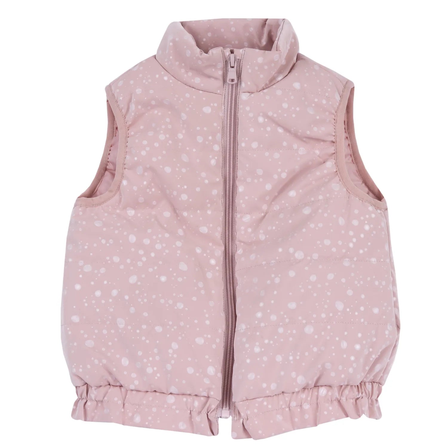 Girls Light Pink Printed Jacket