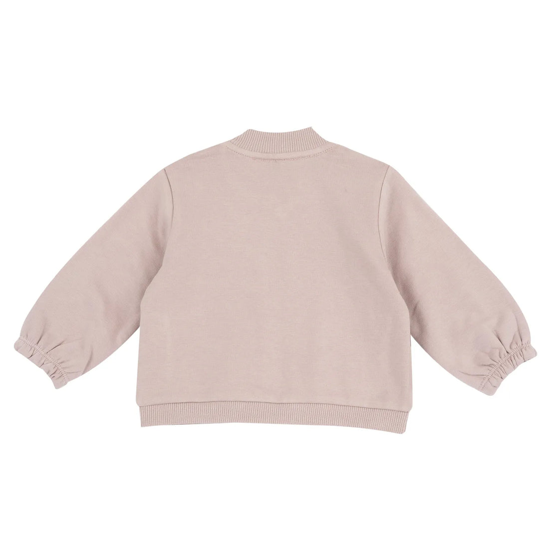 Girls Light Pink Printed Knitted Sweatshirt