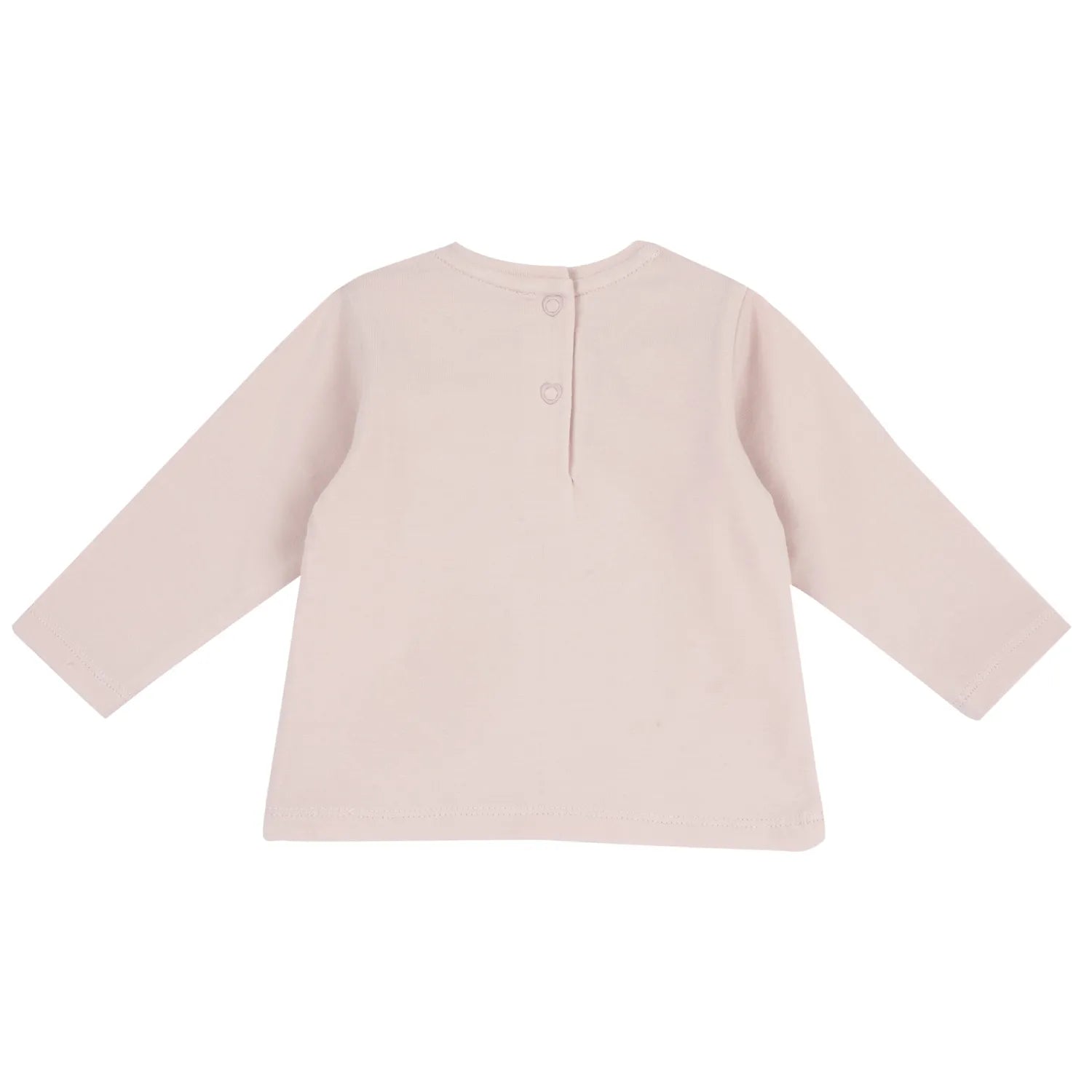 Girls Light Pink Printed Long Sleeve T-shirt