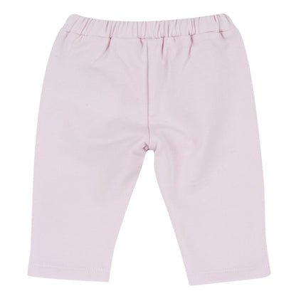 Girls Light Pink Solid Trouser