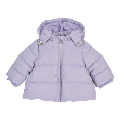 Girls Lilac Solid Jacket