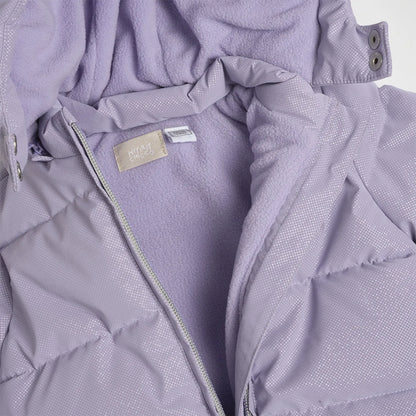 Girls Lilac Solid Jacket