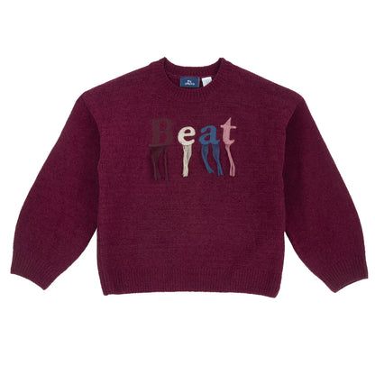 Girls Maroon Embroidered Pullover