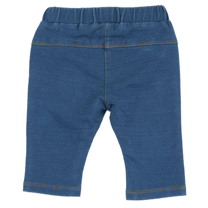 Girls Medium Blue Knit Stretch Denim Jeans