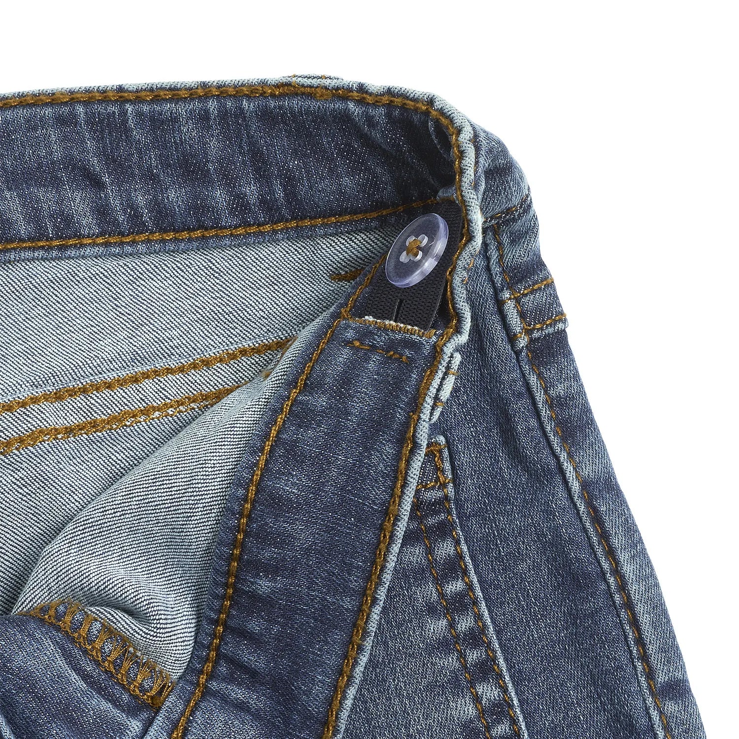 Girls Medium Blue Solid Denim Jeans