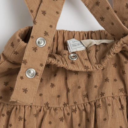 Girls Medium Brown Printed Skirt