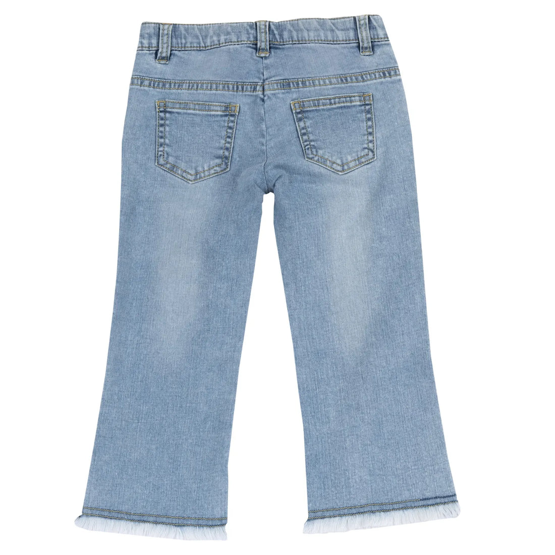 Girls Medium Light Blue Solid Denim Jeans