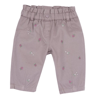 Girls Medium Lilac Printed Trouser