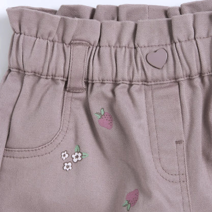 Girls Medium Lilac Printed Trouser