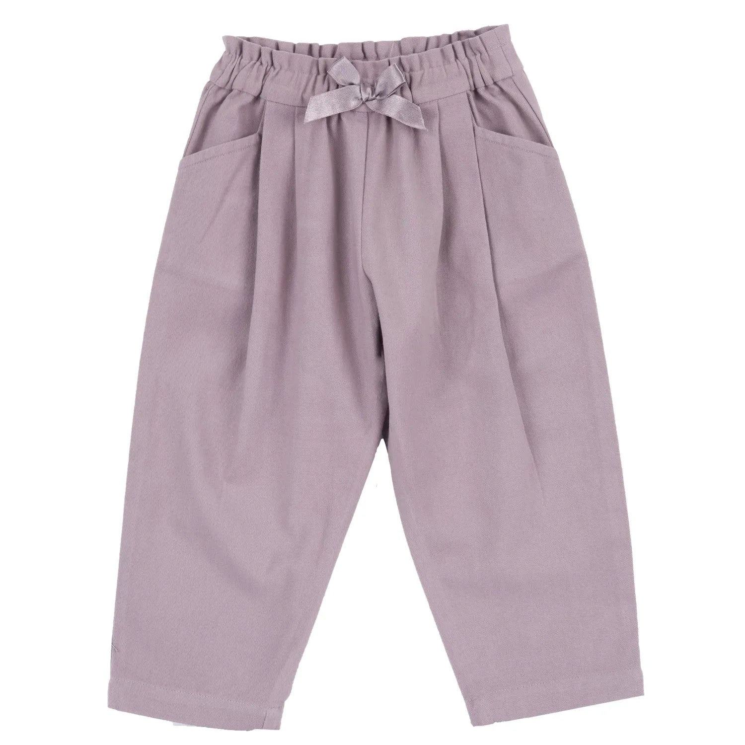 Girls Medium Lilac Self Design Trouser