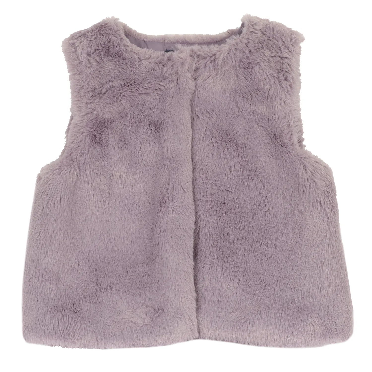 Girls Medium Lilac Solid Waistcoat