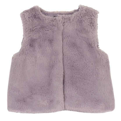 Girls Medium Lilac Solid Waistcoat