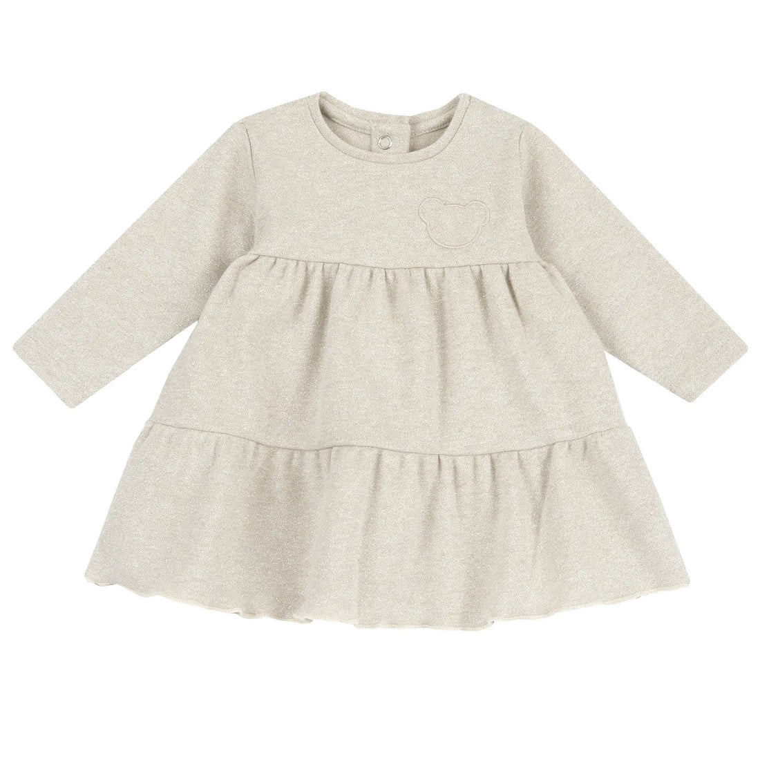 Girls Medium Natural Applique A-Line Dress