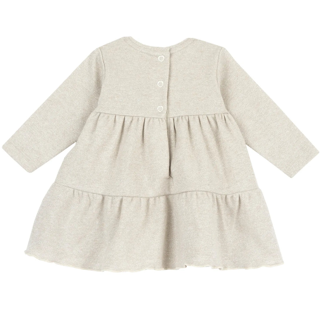 Girls Medium Natural Applique A-Line Dress