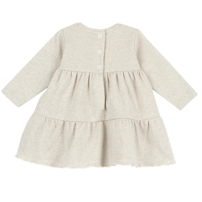 Girls Medium Natural Applique A-Line Dress