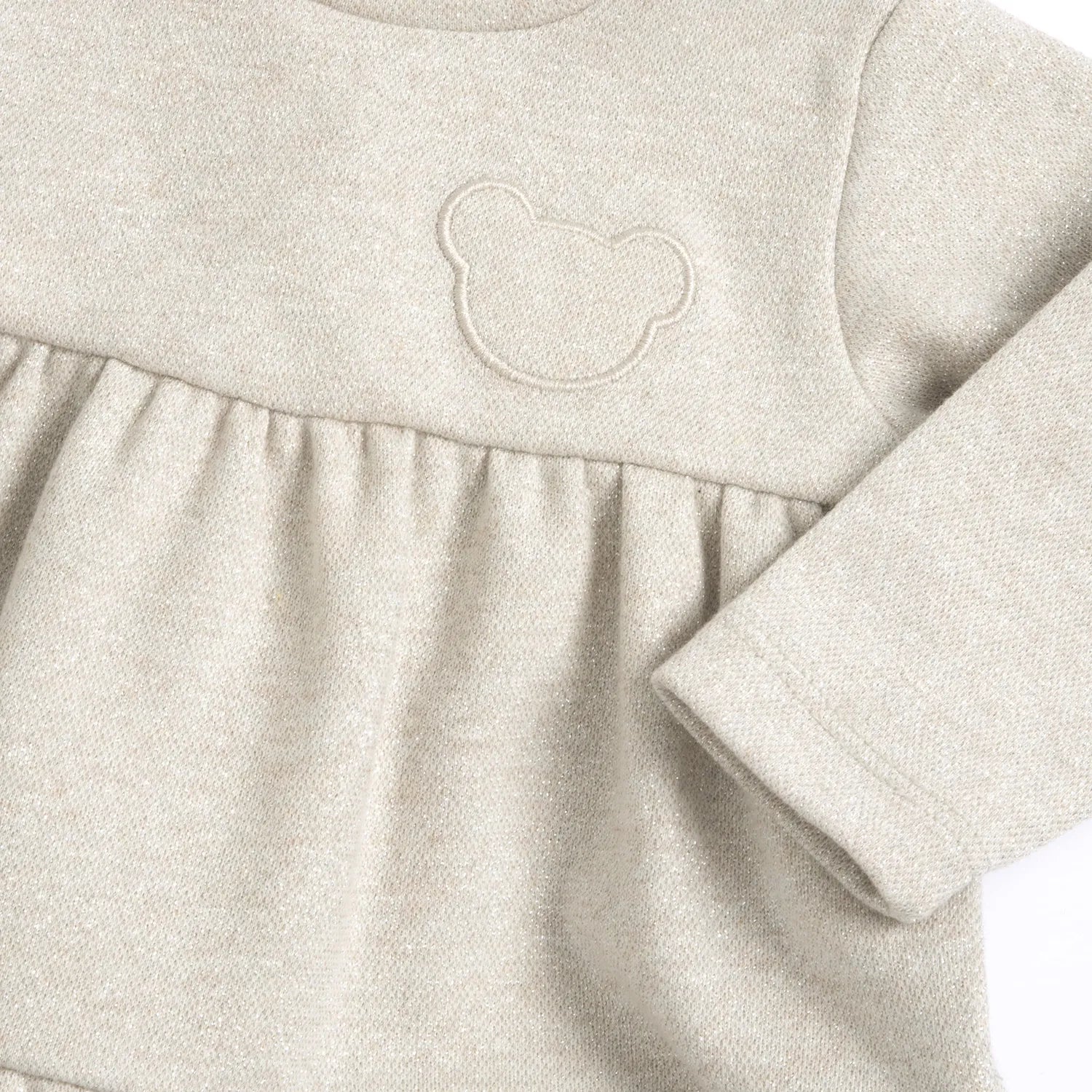 Girls Medium Natural Applique A-Line Dress