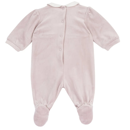 Girls Medium Pink Embellished Leg Opening Babysuit