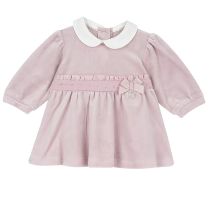 Girls Medium Pink Knitted Long Sleeve Dress