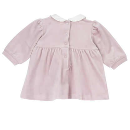 Girls Medium Pink Knitted Long Sleeve Dress