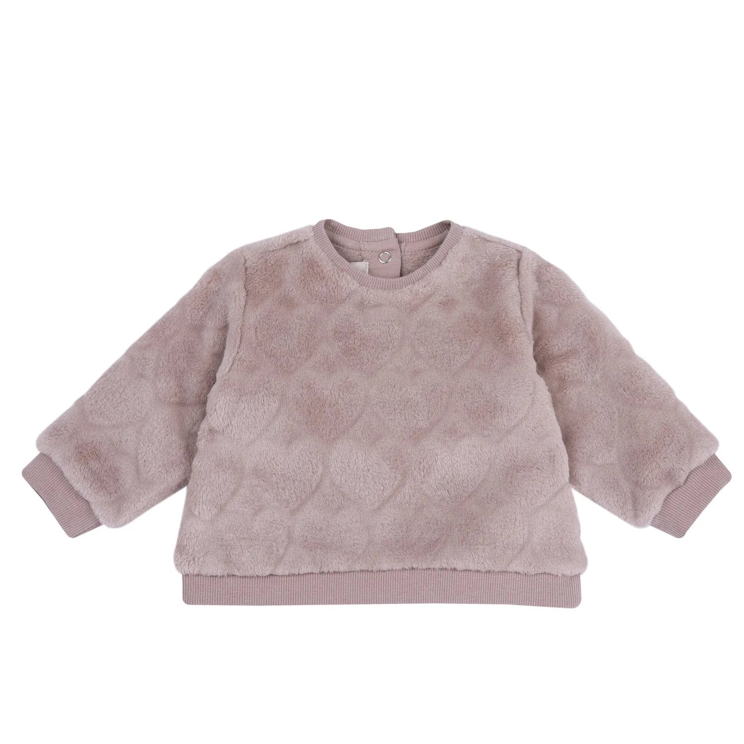 Girls Medium Pink Self Design Sweatshirt
