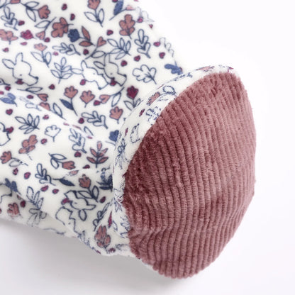 Girls Natural Printed Leg Opening Babysuit