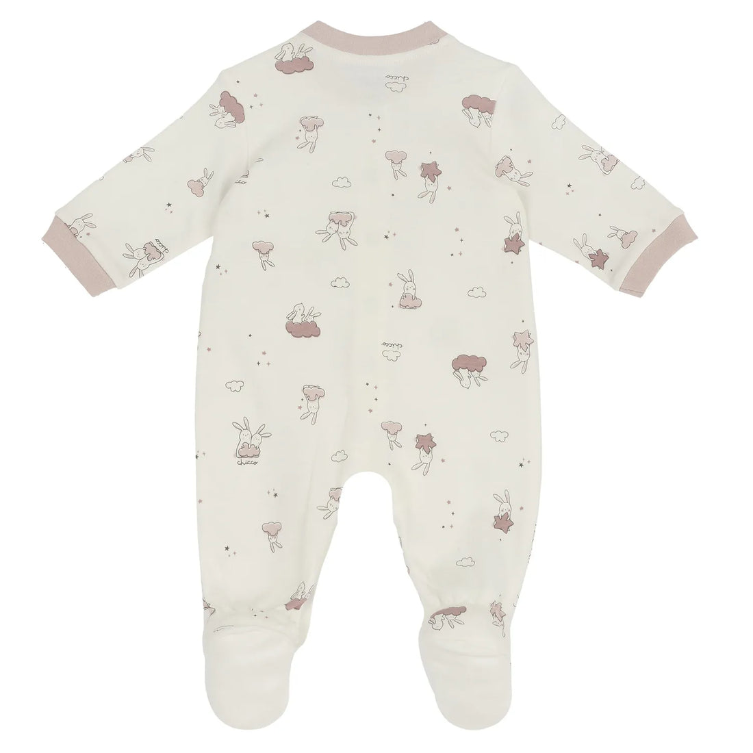 Girls Printed Cotton Front Opening Babysuit