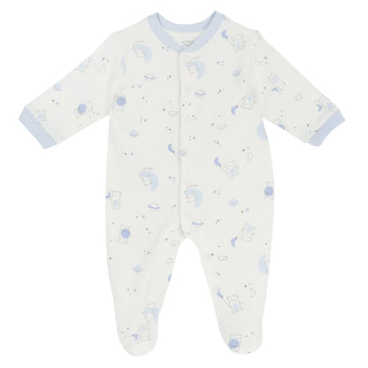 Girls Printed Cotton Front Opening Babysuit
