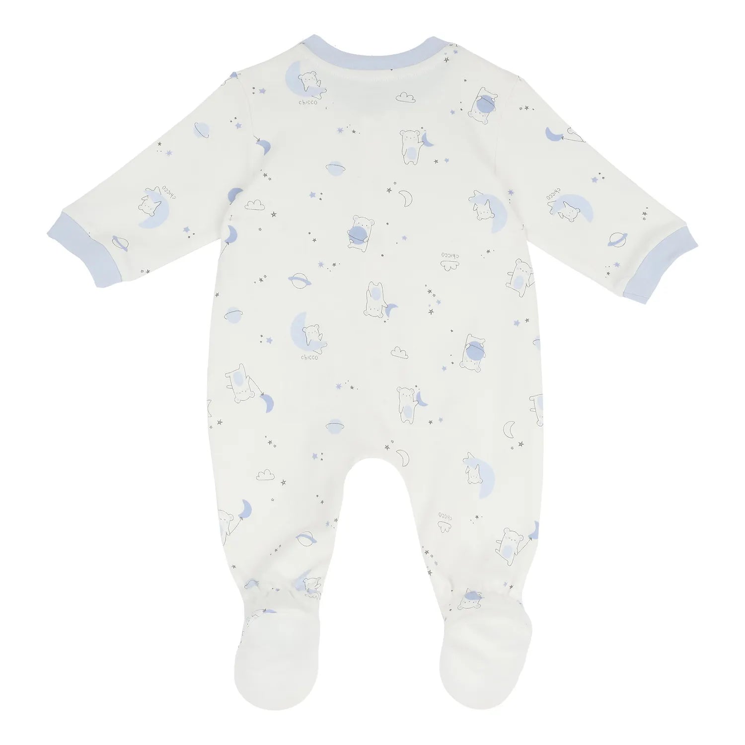 Girls Printed Cotton Front Opening Babysuit