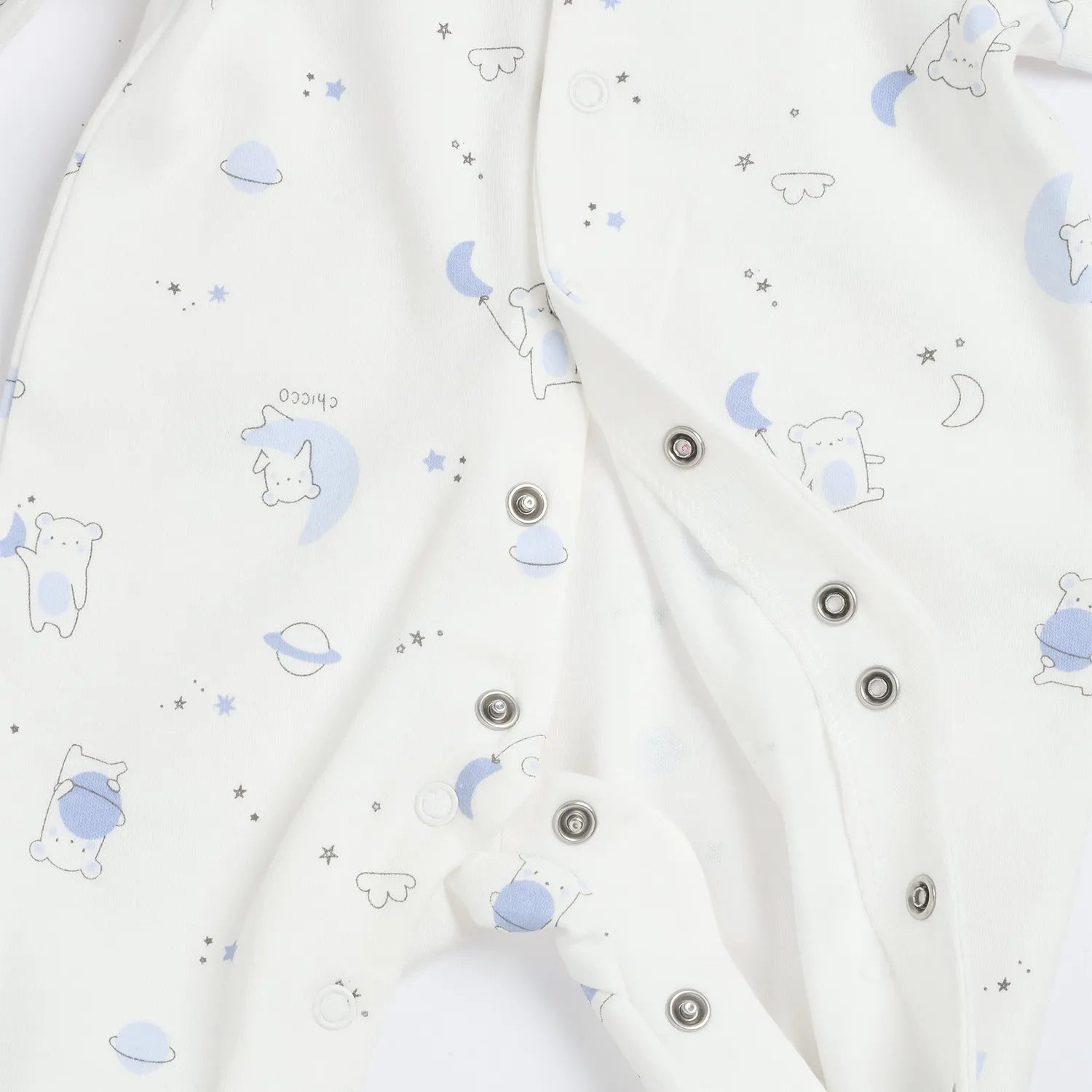 Girls Printed Cotton Front Opening Babysuit