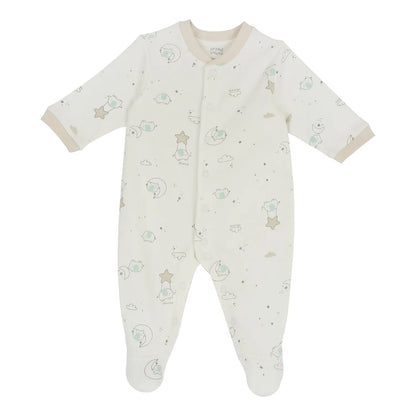Girls Printed Cotton Front Opening Babysuit