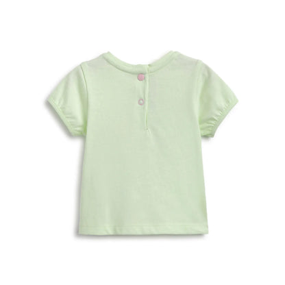 Girls Printed Cotton T-Shirt With Shorts