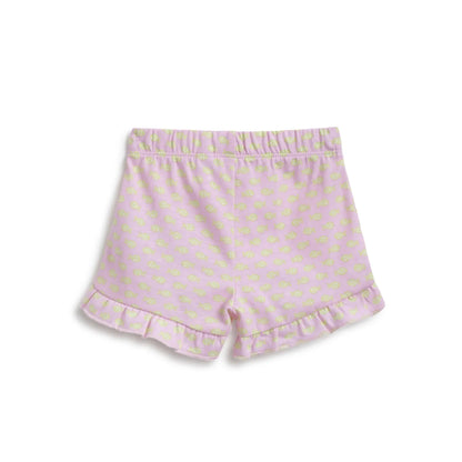 Girls Printed Cotton T-Shirt With Shorts