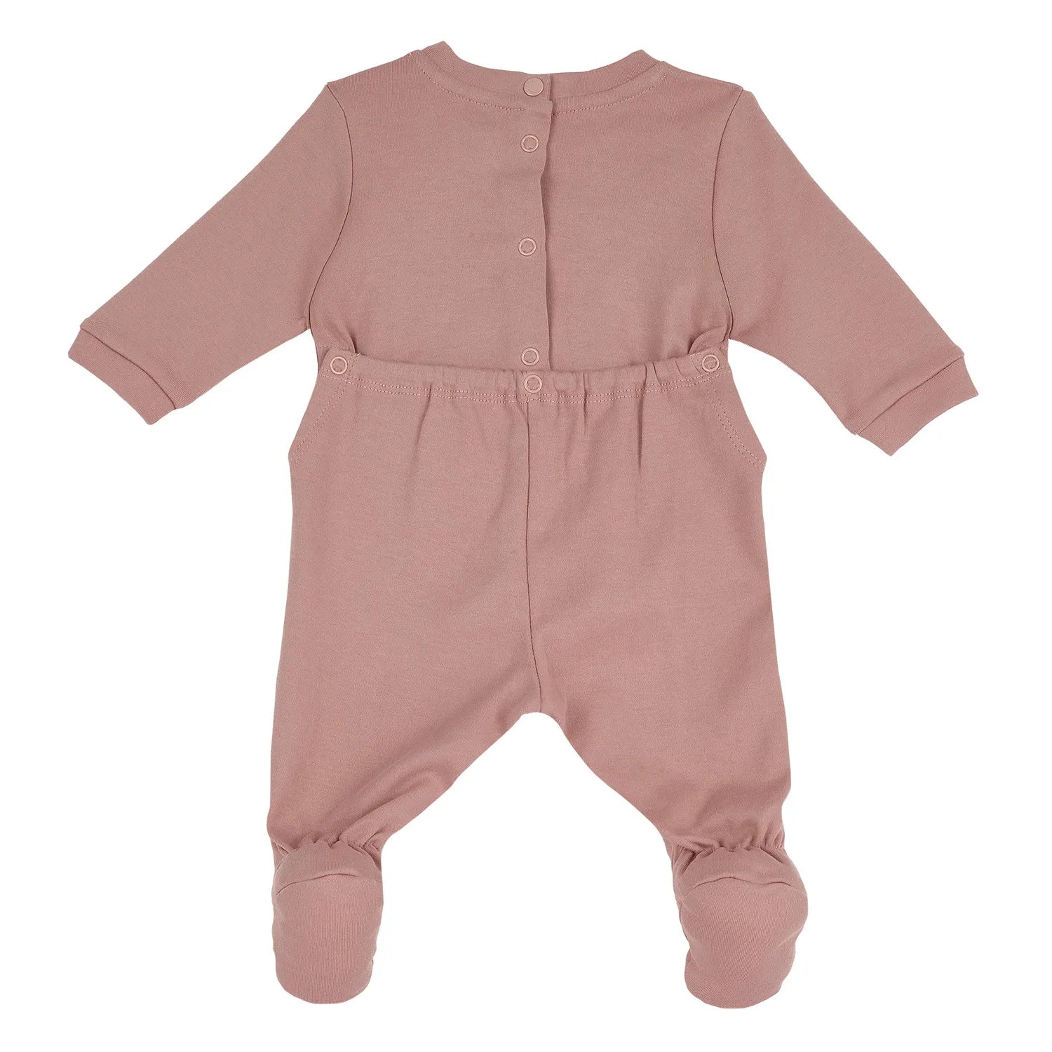 Girls Printed Interlock Nappy Opening Babysuit