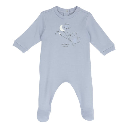 Girls Printed Interlock Nappy Opening Babysuit