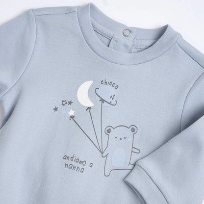 Girls Printed Interlock Nappy Opening Babysuit