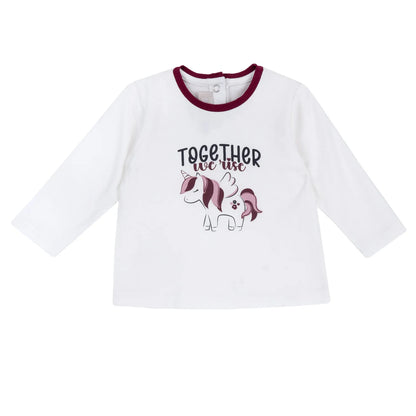 Girls Printed Long Sleeve Knitted T-shirt