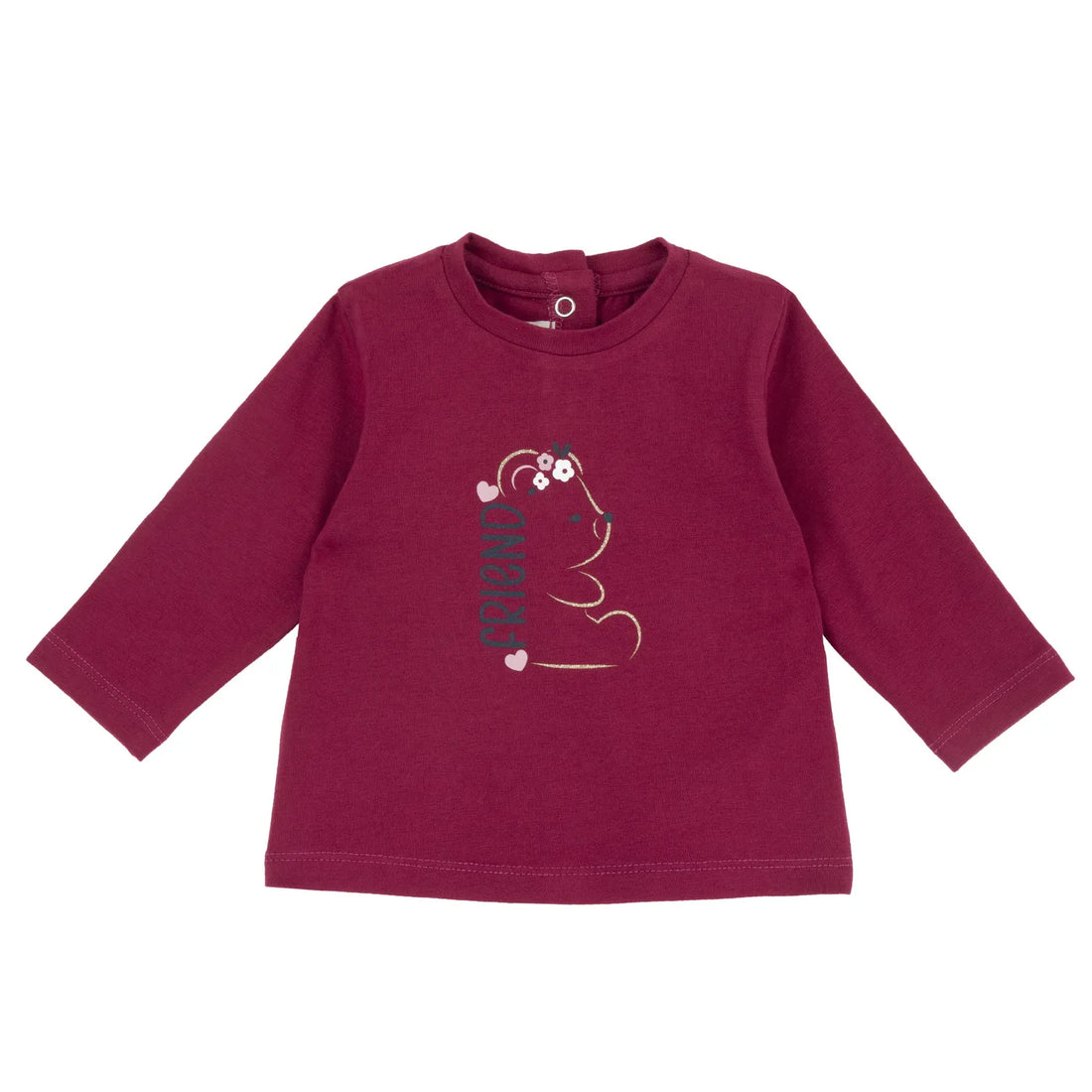 Girls Printed Long Sleeve Knitted T-shirt