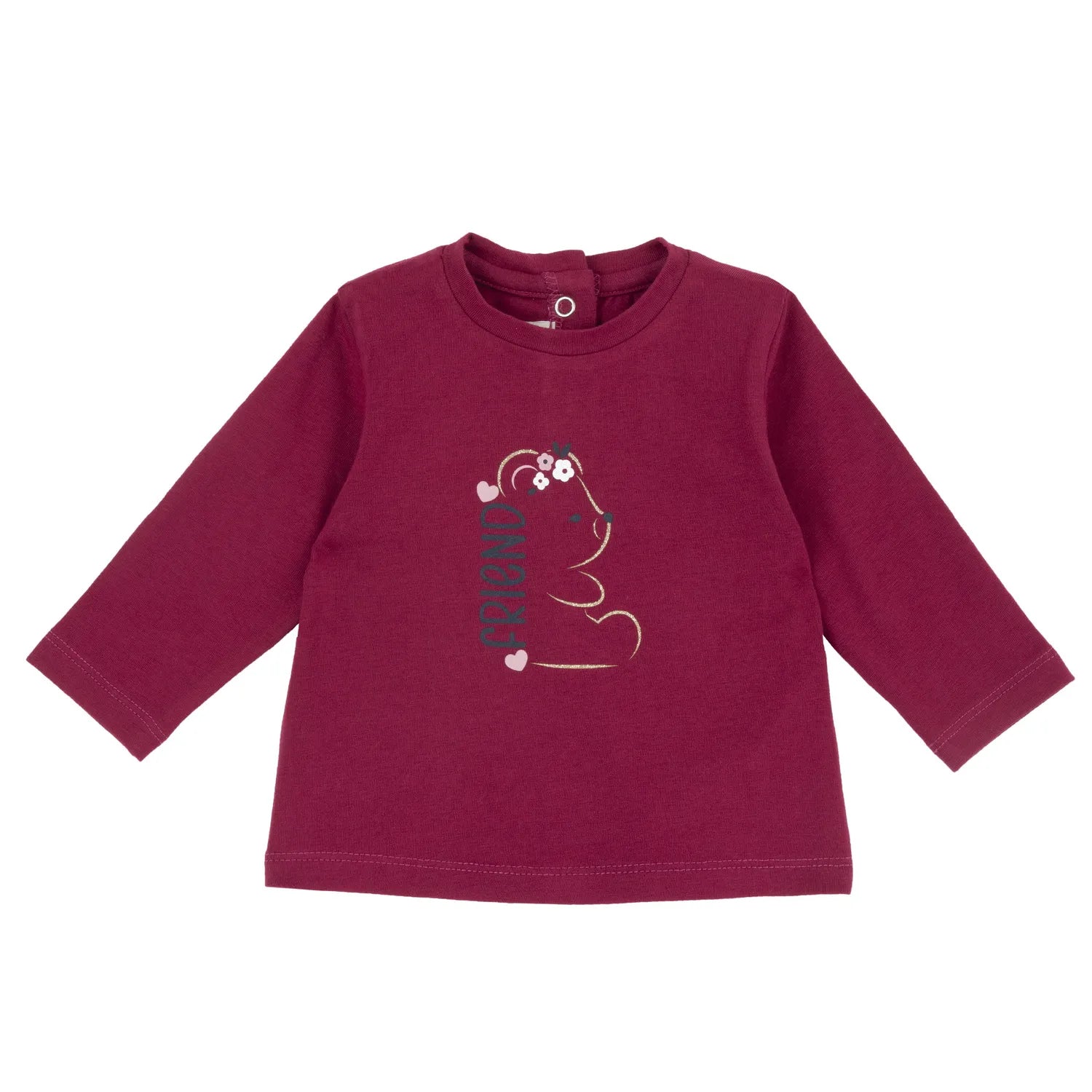 Girls Printed Long Sleeve Knitted T-shirt