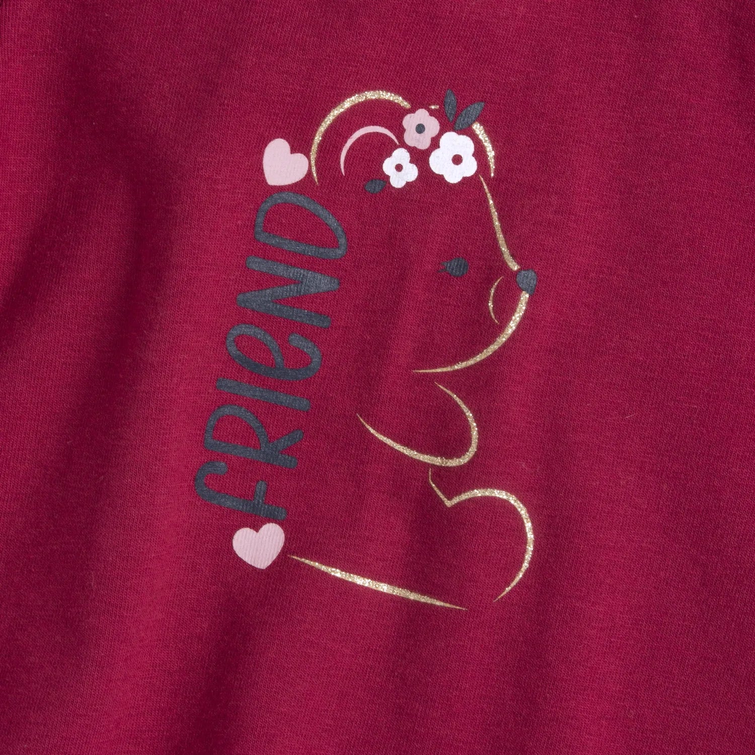 Girls Printed Long Sleeve Knitted T-shirt
