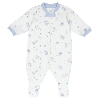 Girls Printed Terry Front Opening Babysuit