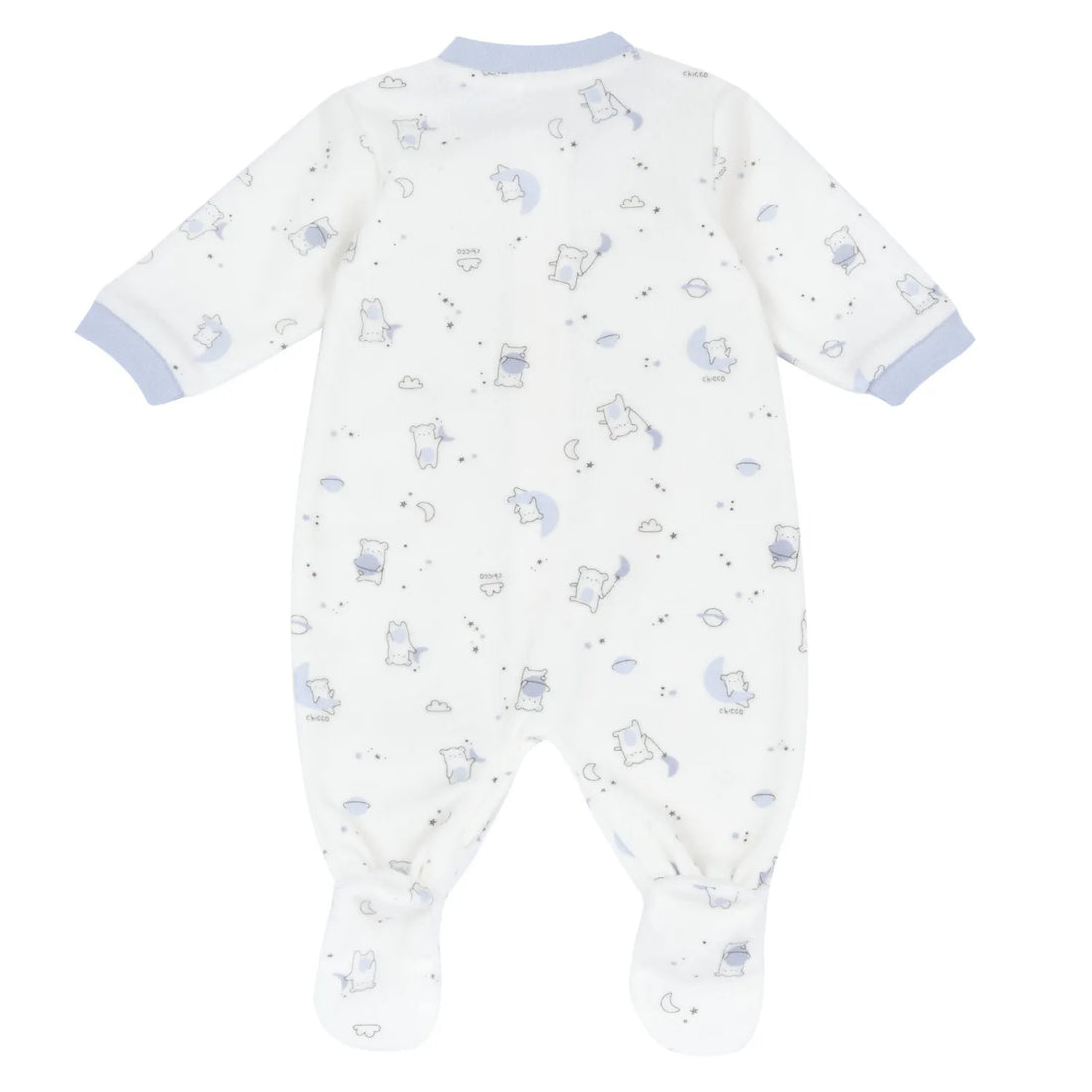 Girls Printed Terry Front Opening Babysuit