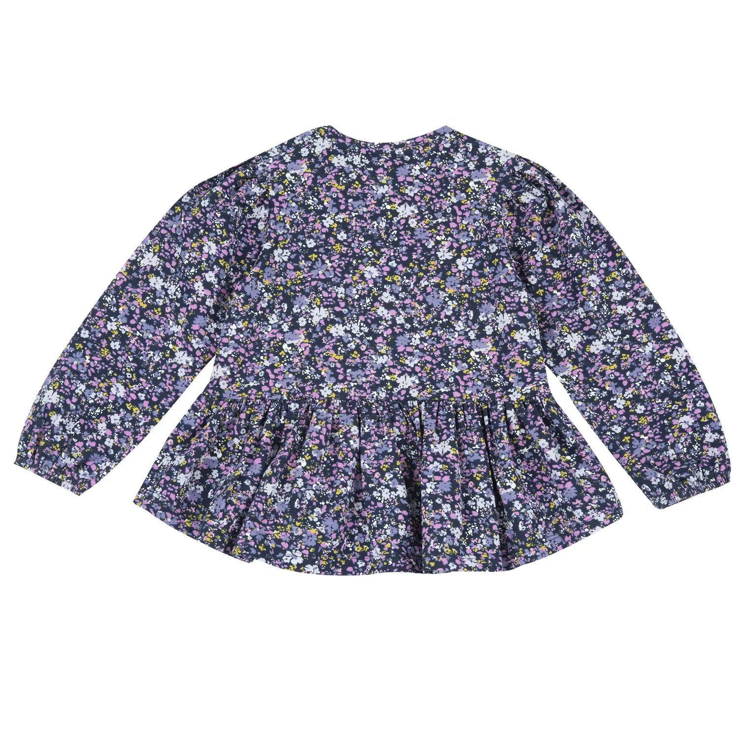 Girls Purple Printed Long Sleeve Top