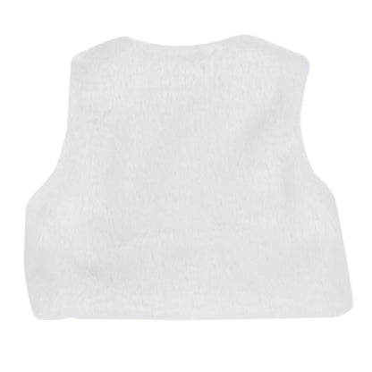 Girls Solid Woven Waistcoat