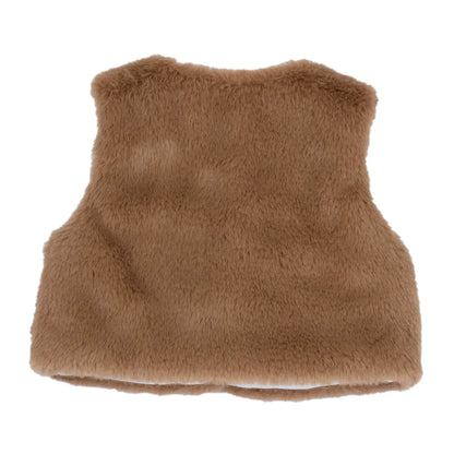 Girls Solid Woven Waistcoat