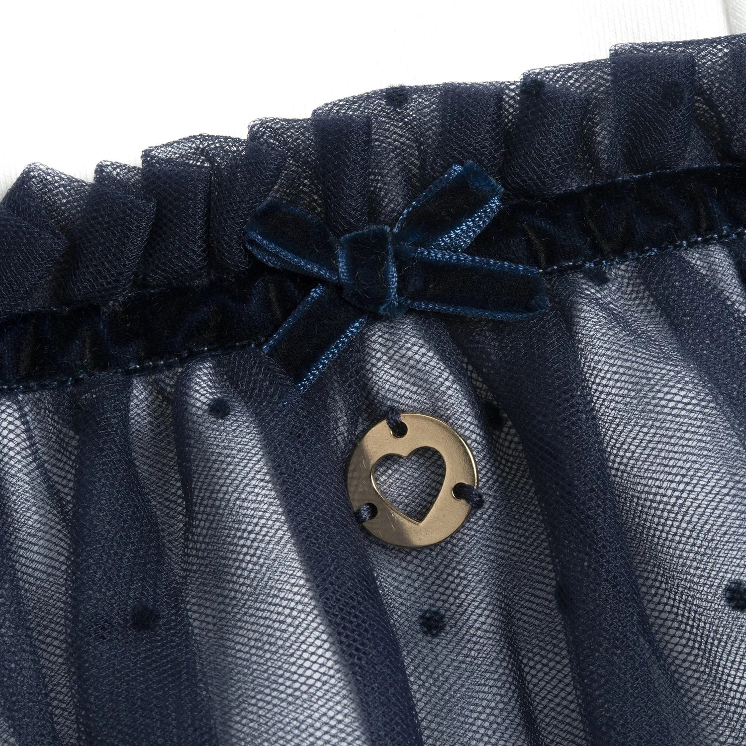 Girls White &amp; Blue Peter Pan Collar Dress
